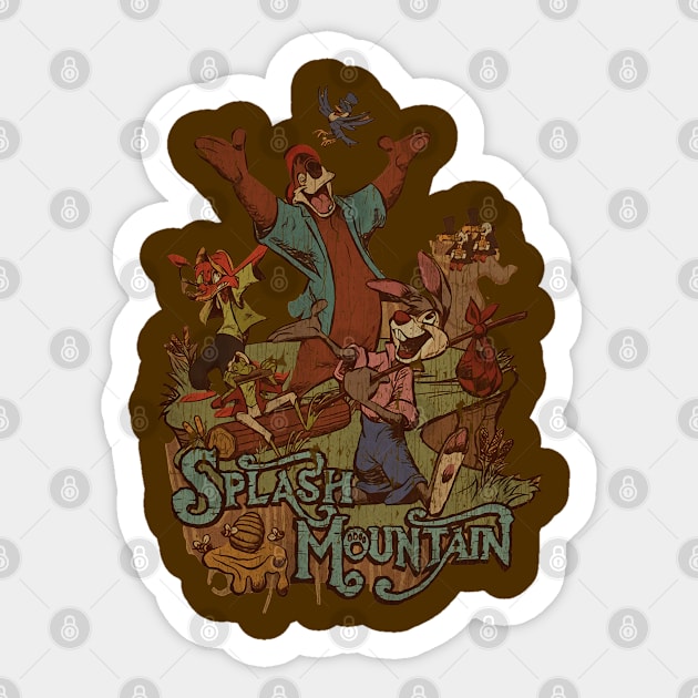 SPLASH MOUNTAIN - Vintage color Sticker by aryaquoteart88